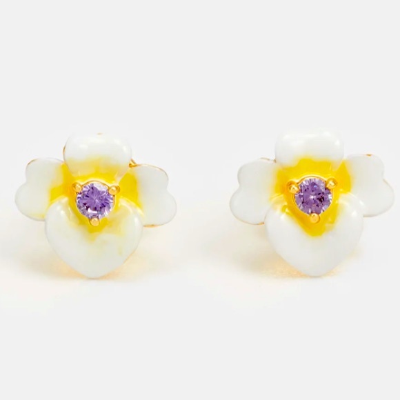 kate spade Jewelry - New Kate Spade precious pansy studs